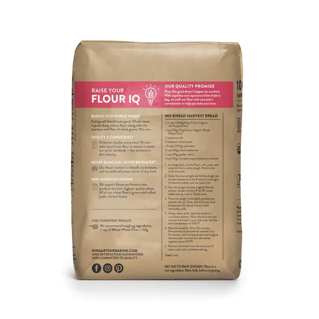 100% Organic Whole Wheat Flour