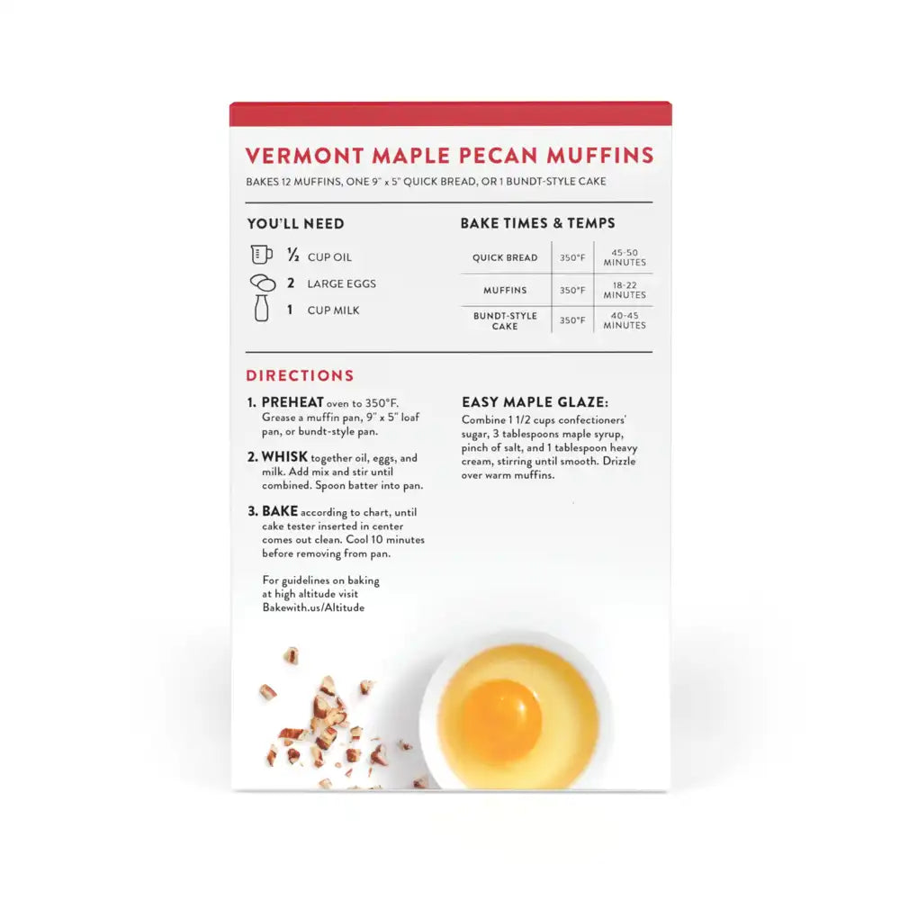 Vermont Maple Pecan Muffin and Quick Bread Mix