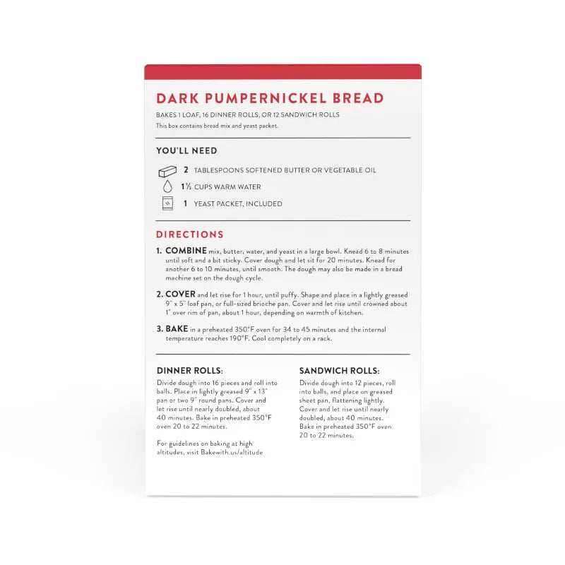 Dark Pumpernickel Yeast Bread Mix
