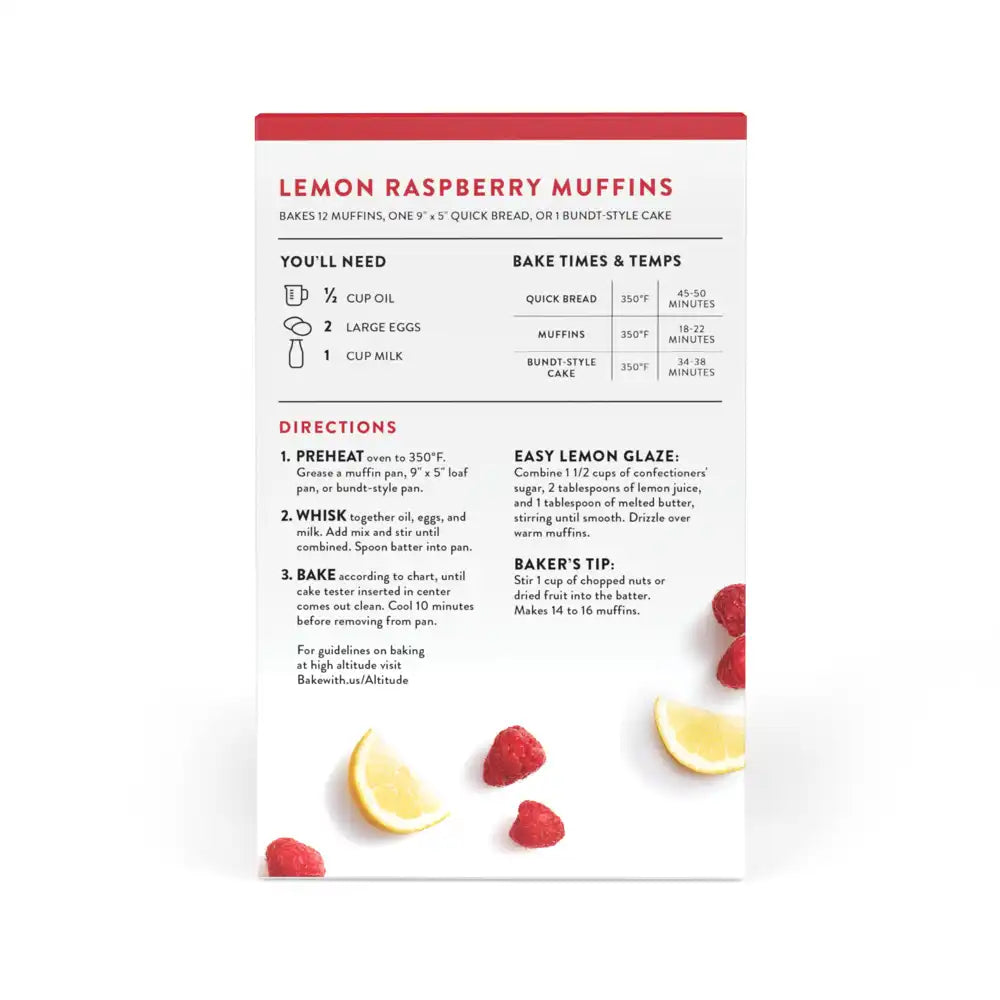 Lemon Raspberry Muffin and Quick Bread Mix