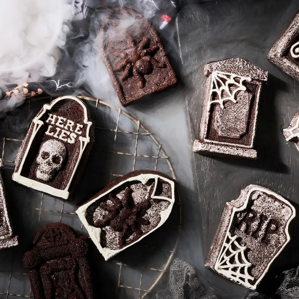 Chocolate Cake Mix and Tombstone Cakelette Pan Set