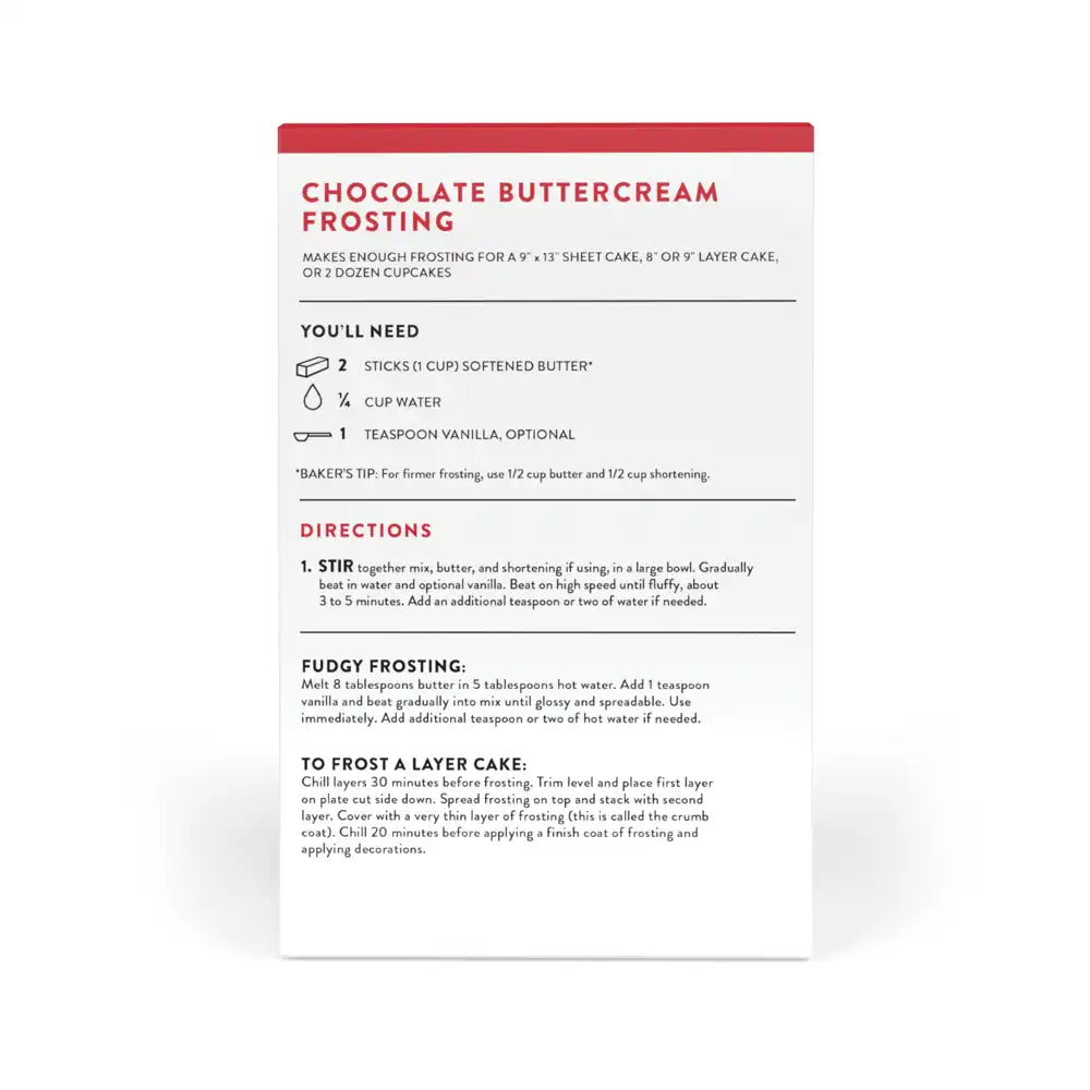 Chocolate Buttercream Frosting Mix