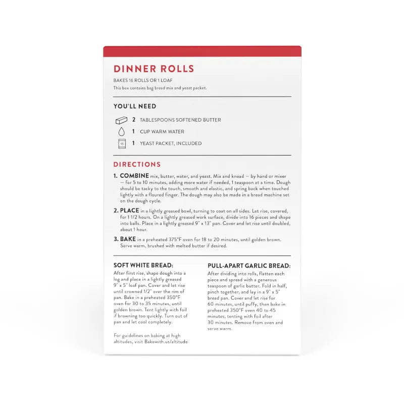 Soft White Dinner Roll Mix