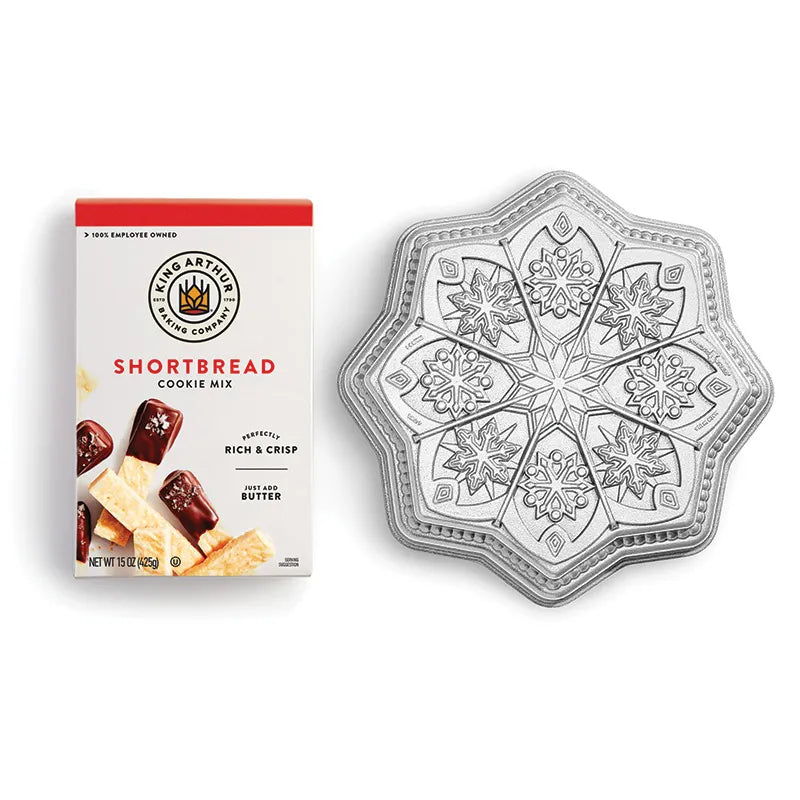 Shortbread Cookie Mix and Snowflake Pan Set