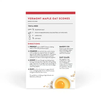 Vermont Maple Oat Scone Mix