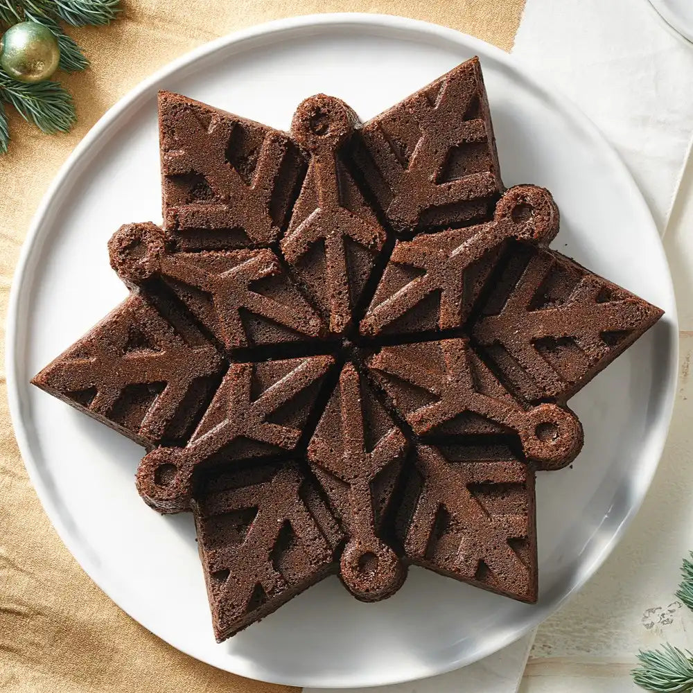 Fabulous Fudge Brownie Mix and Snowflake Cake Pan Set