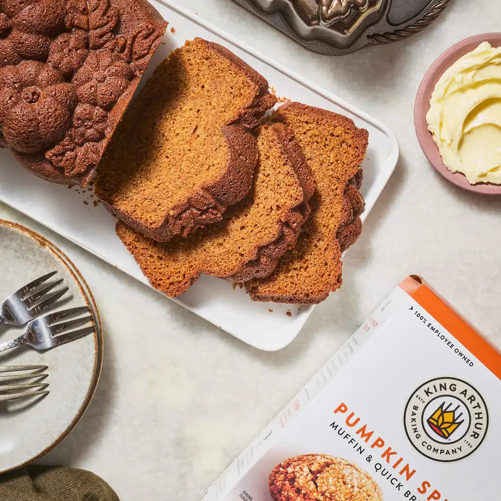 Pumpkin Spice Quick Bread Mix and Patch O Pumpkin Loaf Pan Set
