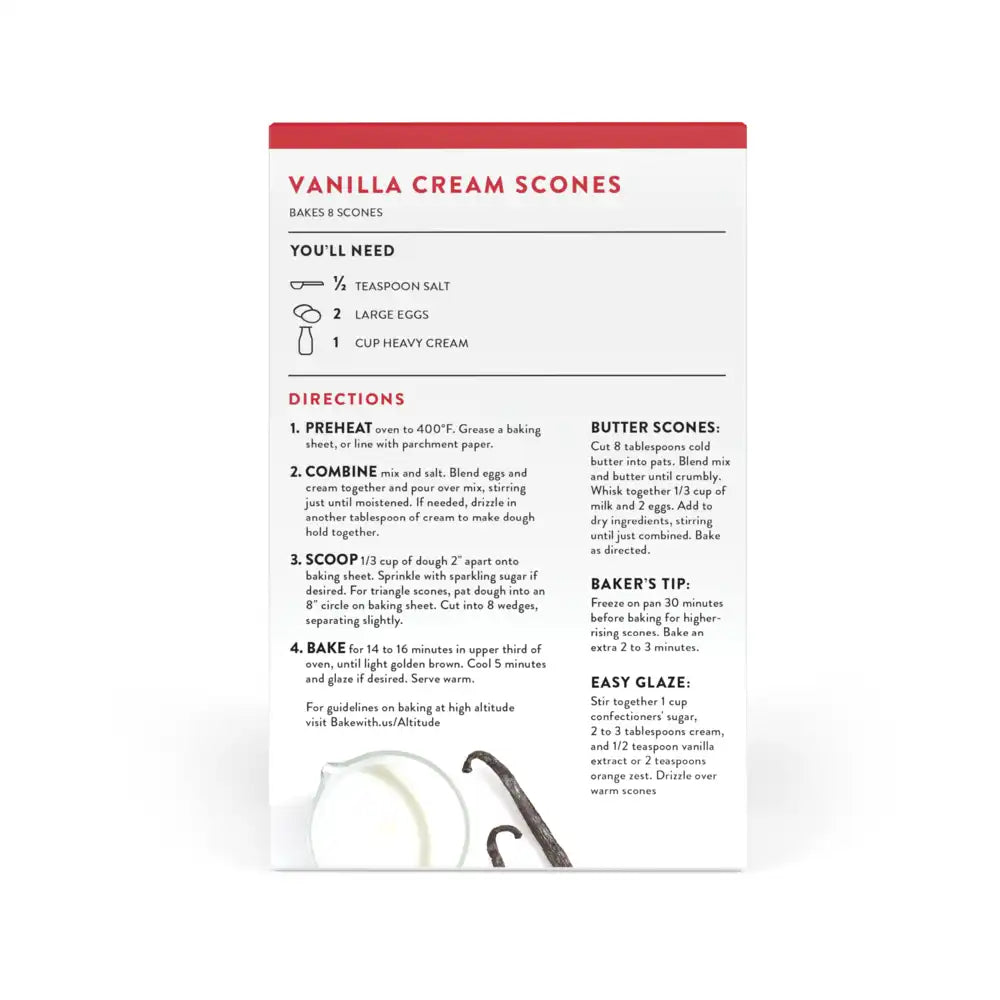 Vanilla Cream Scone Mix