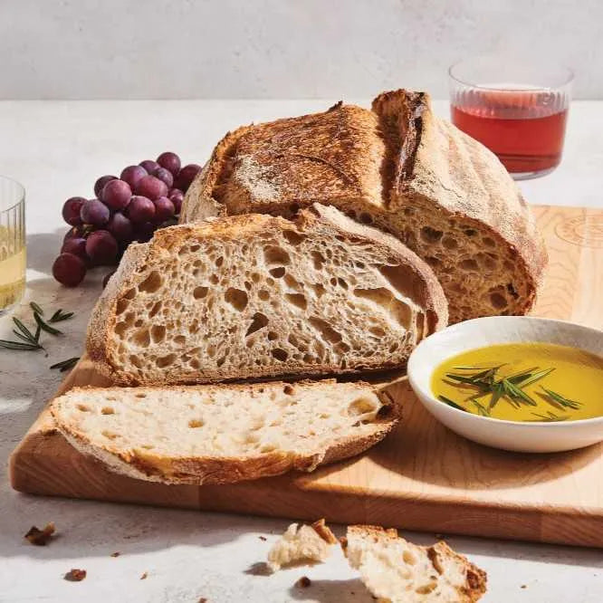 Fresh Sourdough Starter and Glass Sourdough Crock Set